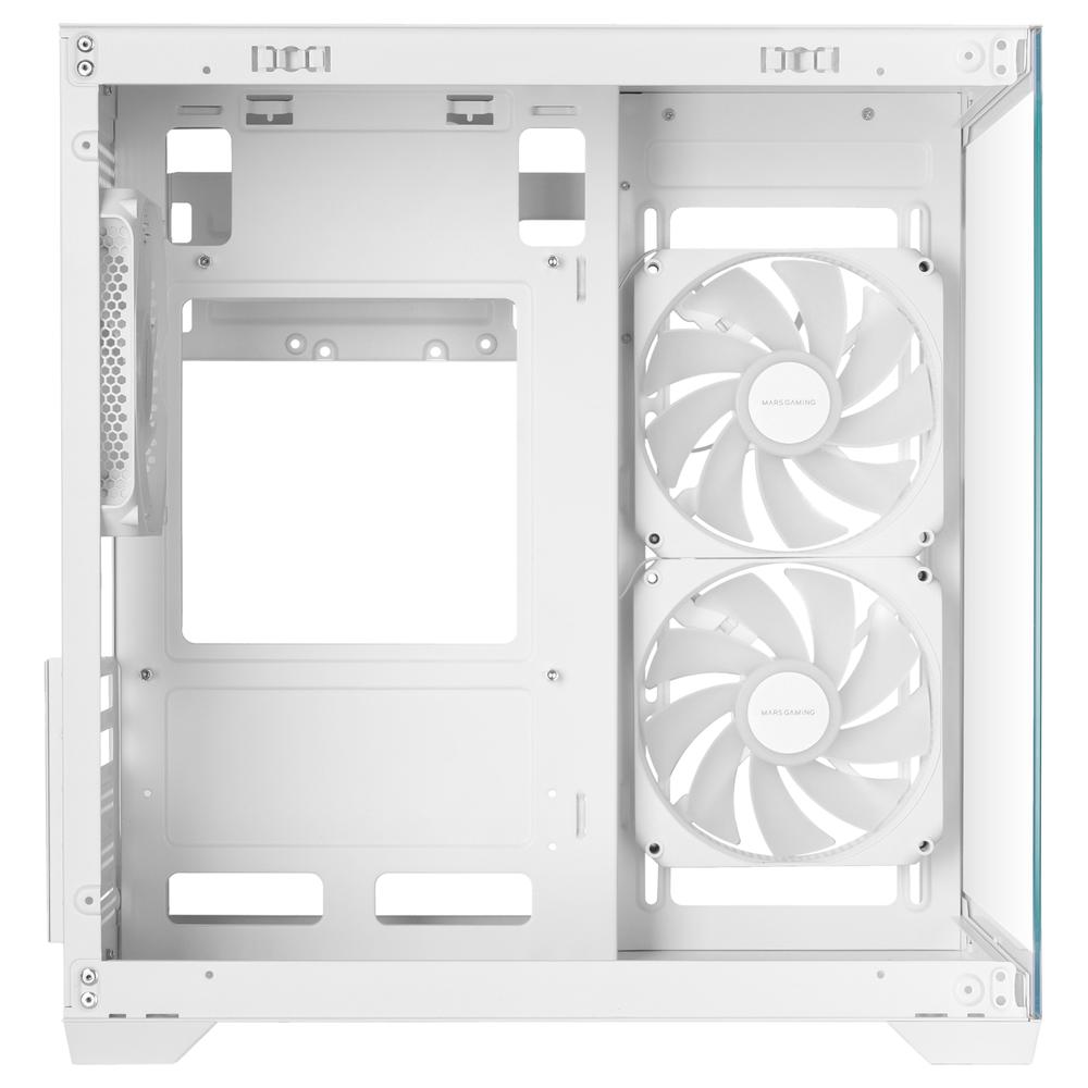 CAJA ORDENADOR MARS GAMING MC-VIEW3W MATX ARGB CRISTAL TEMPLADO BLANCA