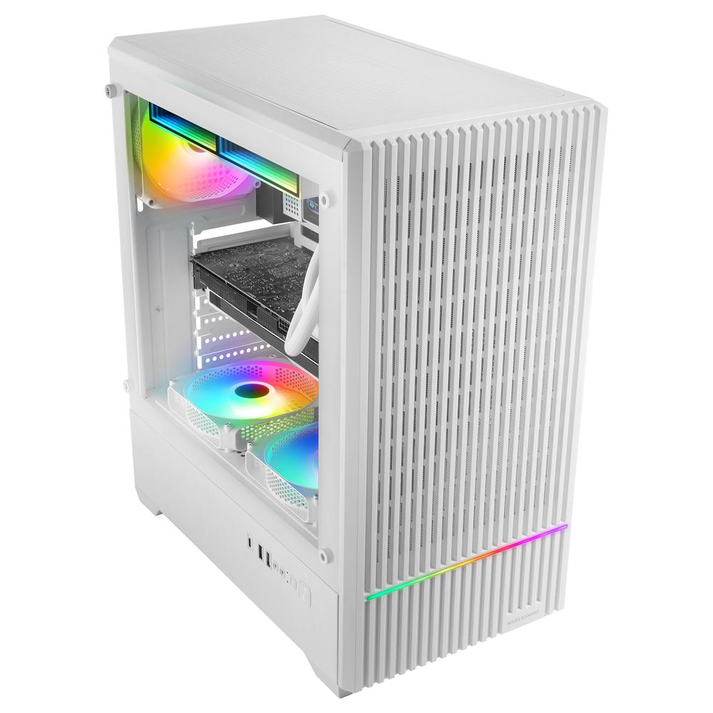 CAJA ORDENADOR MARS GAMING MC-QUANTUM ATX ARGB CRISTAL TEMPLADO BLANCO
