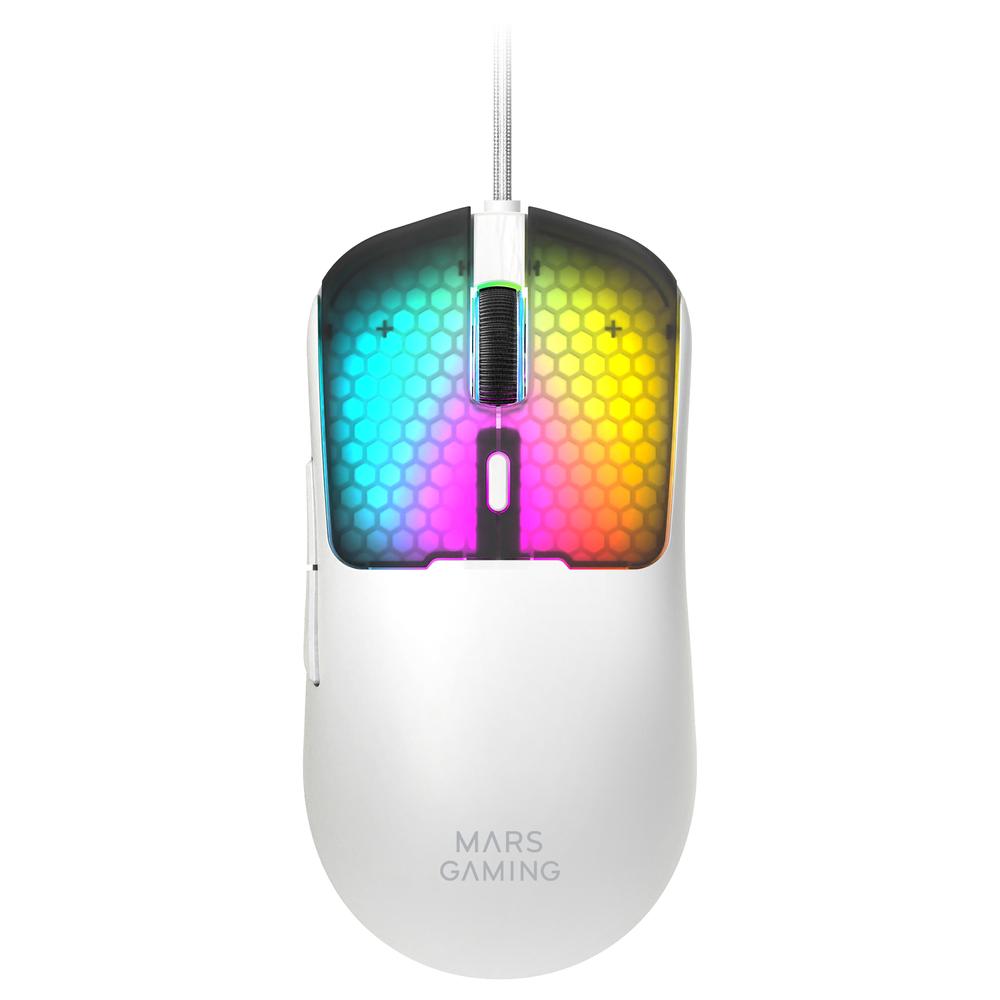 RATON MARS GAMING MM-VIPERW RGB BLANCO