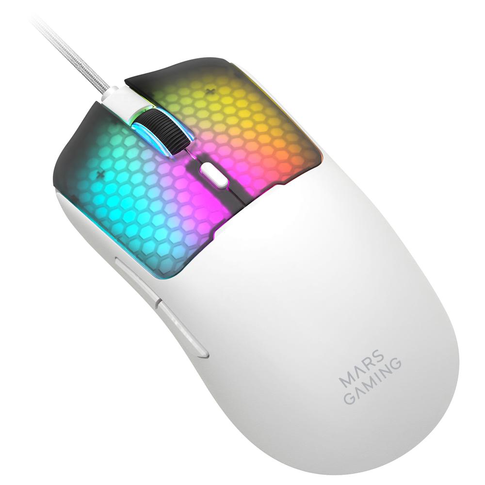 RATON MARS GAMING MM-VIPERW RGB BLANCO