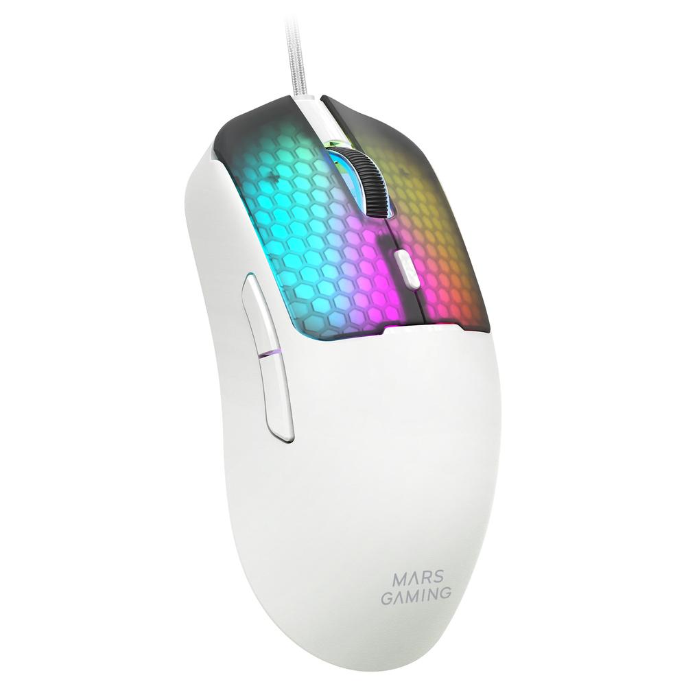 RATON MARS GAMING MM-VIPERW RGB BLANCO