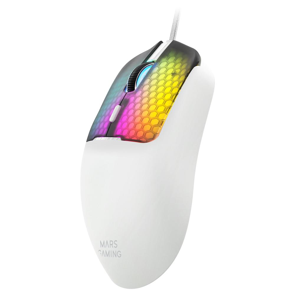 RATON MARS GAMING MM-VIPERW RGB BLANCO