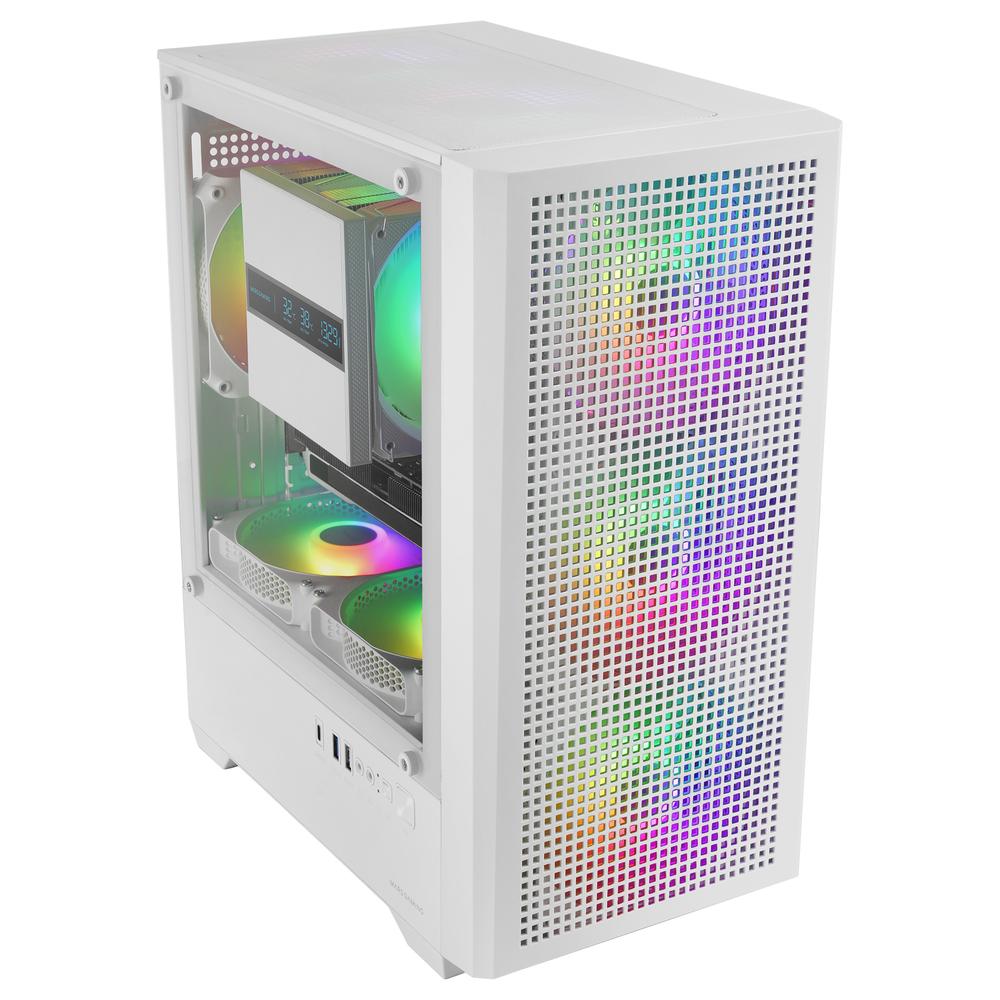 CAJA ORDENADOR MARS GAMING MC-VECTORW MATX ARGB CRISTAL TEMPLADO BLANCO