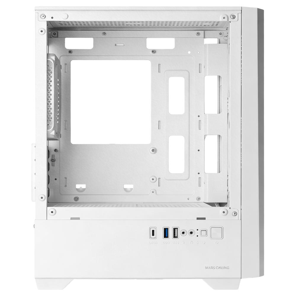CAJA ORDENADOR MARS GAMING MC-VECTORW MATX ARGB CRISTAL TEMPLADO BLANCO