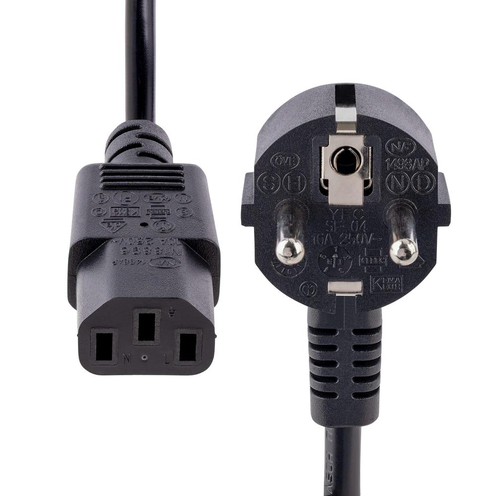 CABLE SCHUKO A IEC C13 STARTECH 3M/ MACHO-HEMBRA/ NEGRO