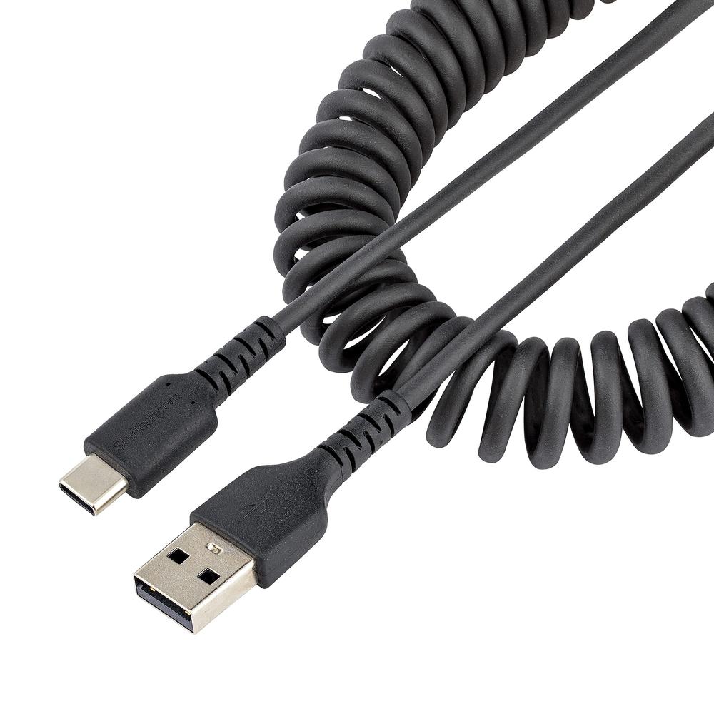 CABLE USB TIPO A A USB TIPO C STARTECH 0.50M/ MACHO-MACHO/ NEGRO RIZADO