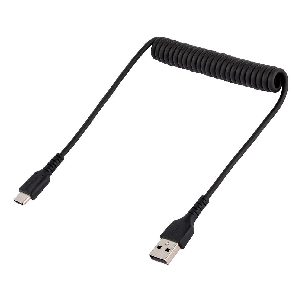 CABLE USB TIPO A A USB TIPO C STARTECH 0.50M/ MACHO-MACHO/ NEGRO RIZADO