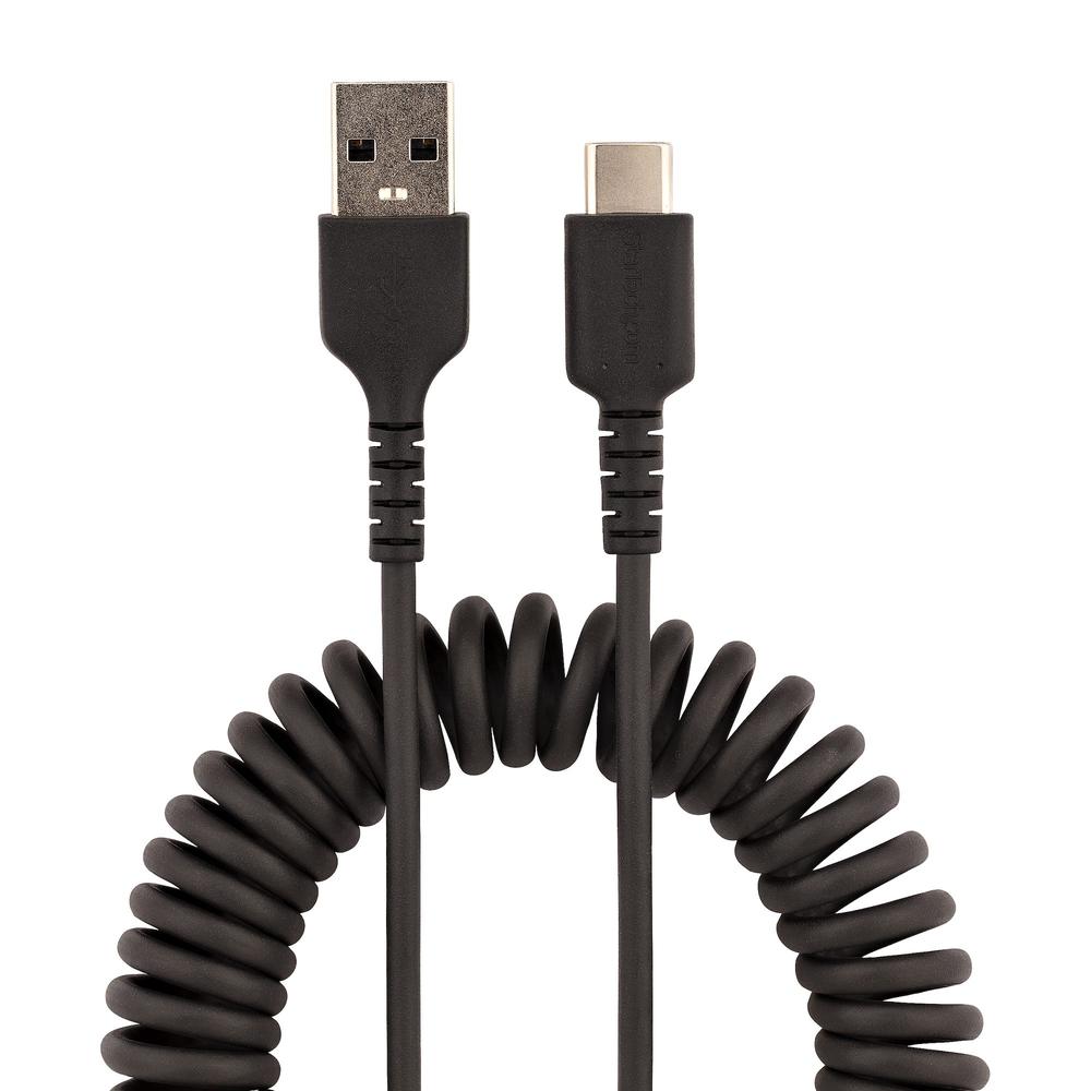 CABLE USB TIPO A A USB TIPO C STARTECH 0.50M/ MACHO-MACHO/ NEGRO RIZADO