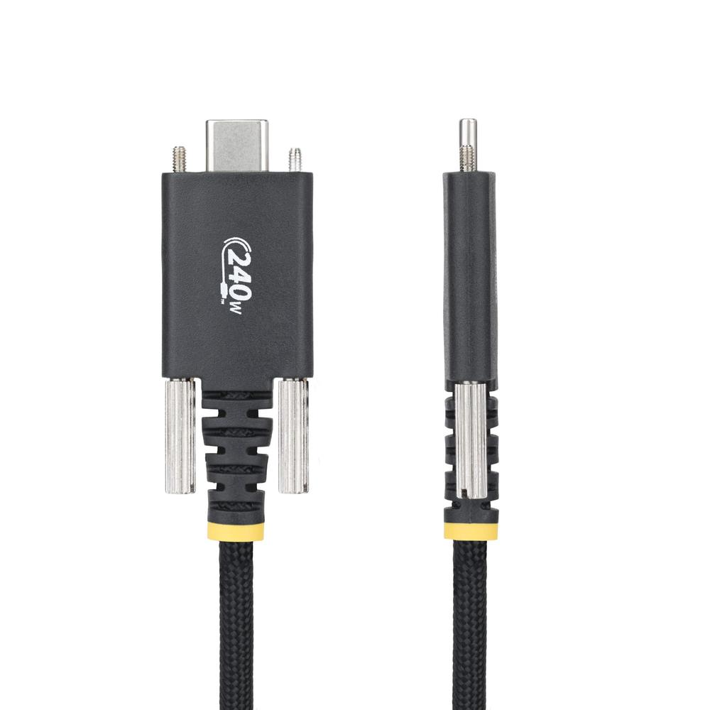 CABLE USB TIPO C A USB TIPO C CON FIJACION POR TORNILLO STARTECH 2M/ MACHO-MACHO/ NEGRO