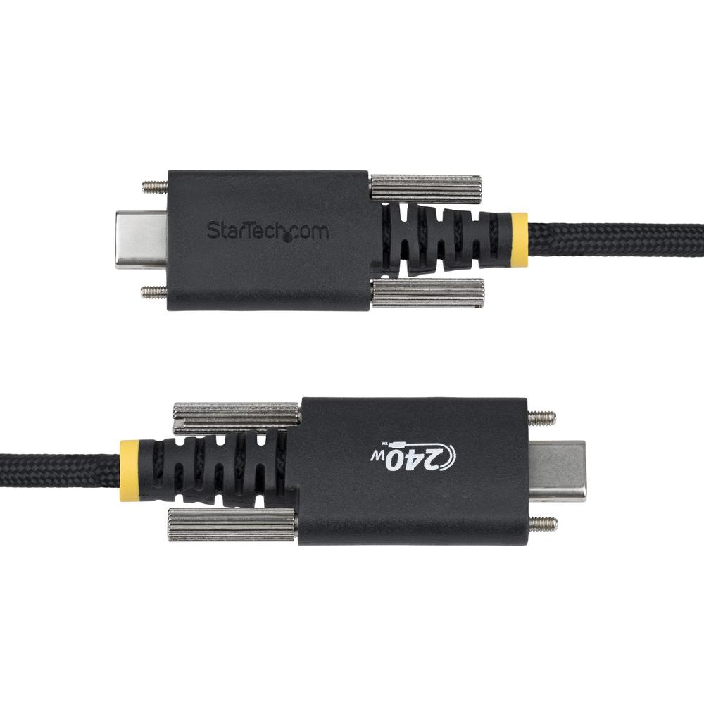 CABLE USB TIPO C A USB TIPO C CON FIJACION POR TORNILLO STARTECH 2M/ MACHO-MACHO/ NEGRO