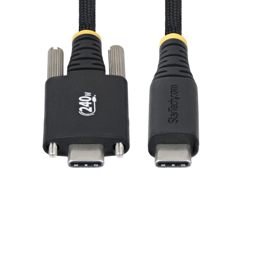 CABLE USB TIPO C A USB TIPO C CON FIJACION POR TORNILLO STARTECH 2M/ MACHO-MACHO/ NEGRO