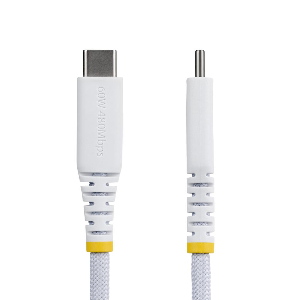 CABLE USB TIPO C STARTECH 3M/ MACHO-MACHO/ BLANCO TRENZADO