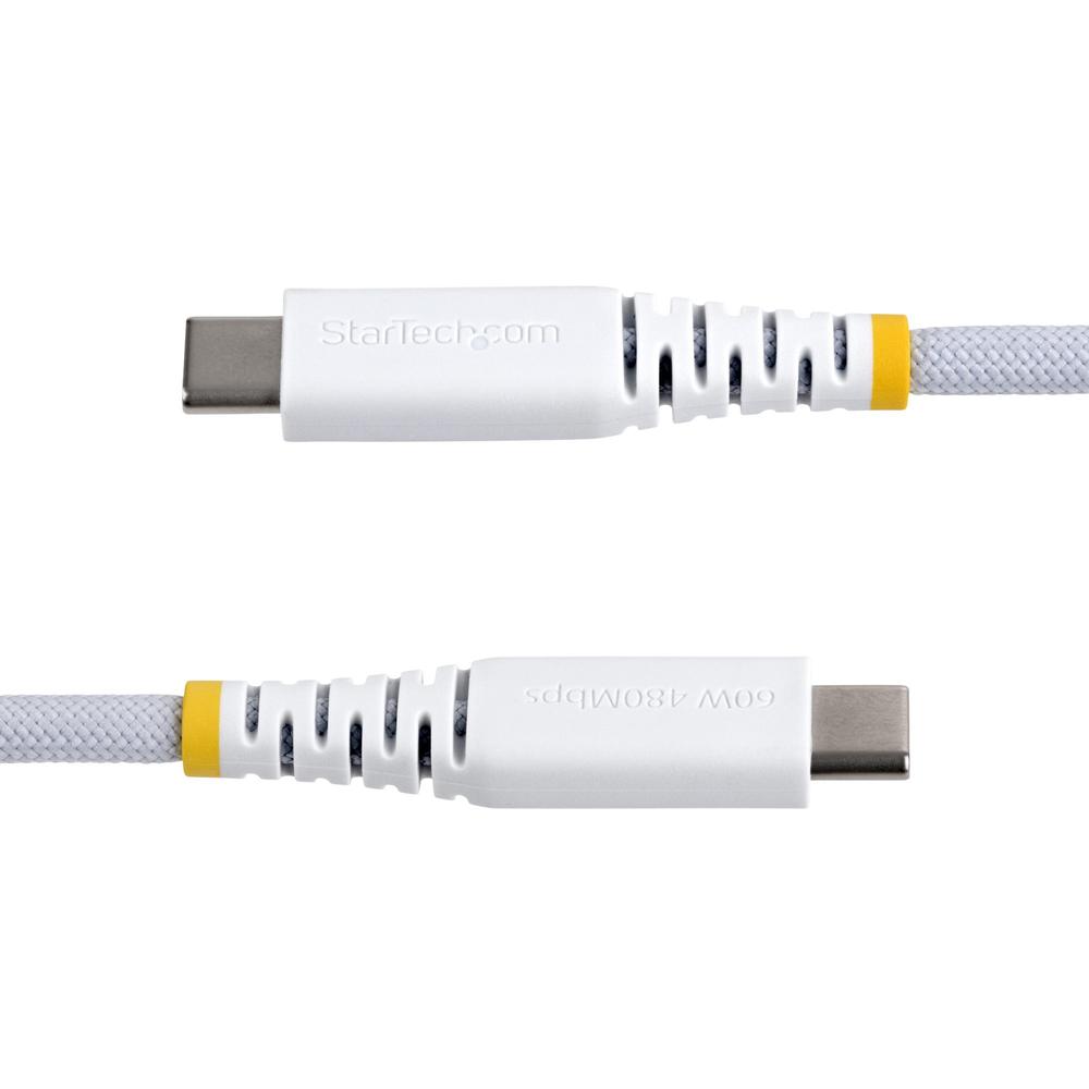 CABLE USB TIPO C STARTECH 3M/ MACHO-MACHO/ BLANCO TRENZADO