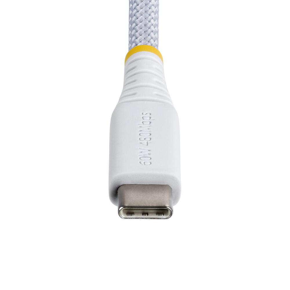 CABLE USB TIPO C STARTECH 0.30M/ MACHO-MACHO/ BLANCO TRENZADO