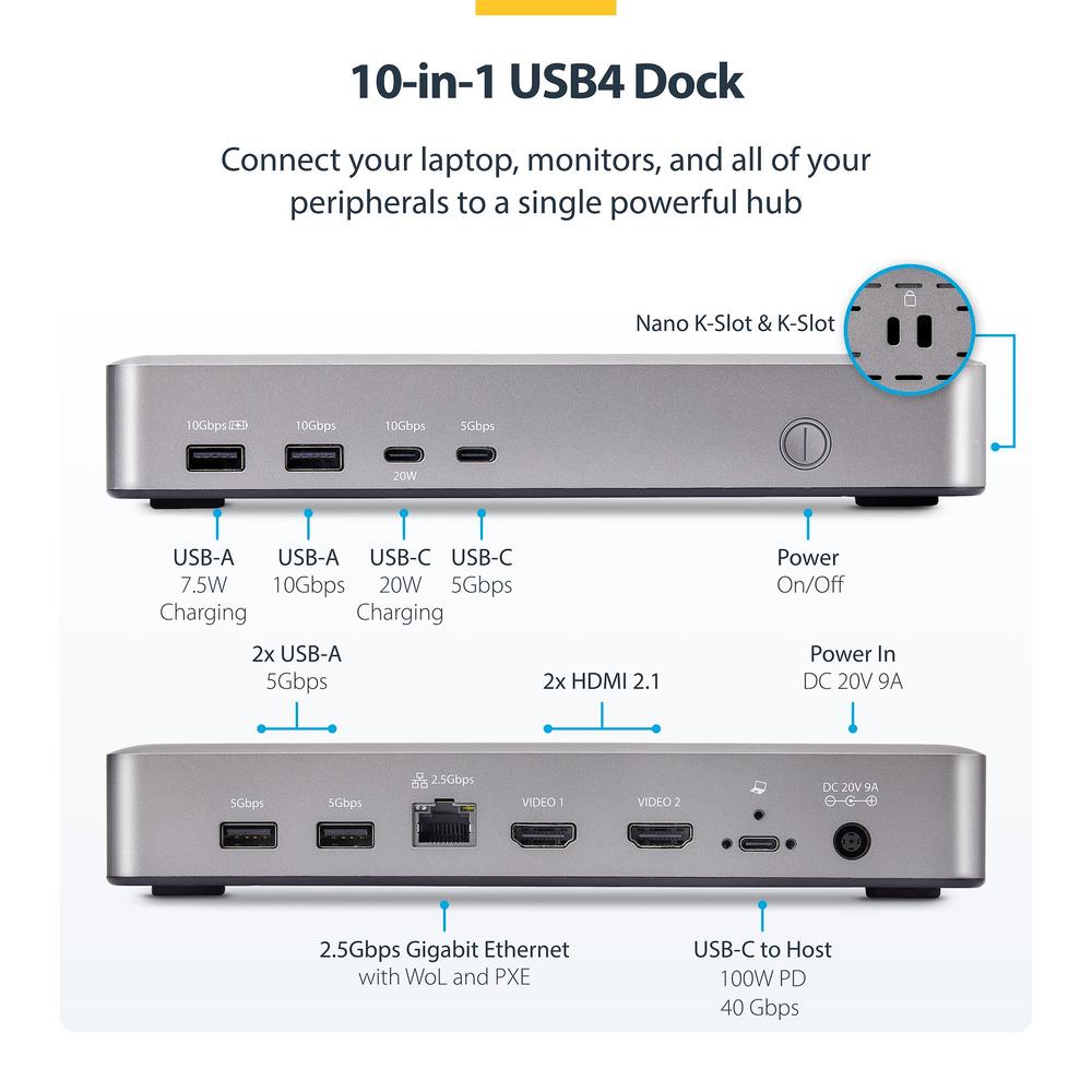DOCKING STATION STARTECH 10 EN 1