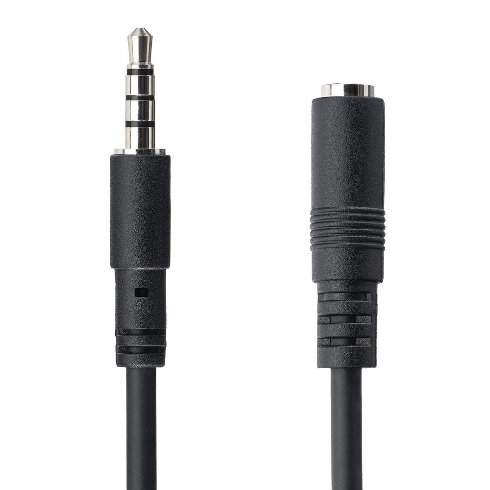 CABLE MINI JACK 3.5MM STARTECH 1M/ MACHO-HEMBRA/ NEGRO