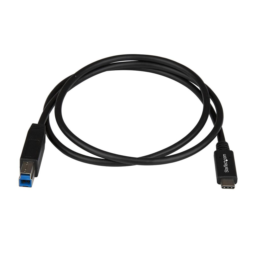 CABLE USB TIPO C A USB TIPO B STARTECH 1M/ MACHO-MACHO/ NEGRO