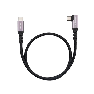 CABLE NANOCABLE USB-C 3.2 GEN2 ACODADO 100W 1M