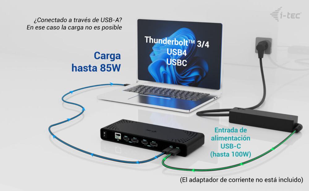 DOCKING STATION I-TEC 12 EN 1 + CARGADOR UNIVERSAL 85W