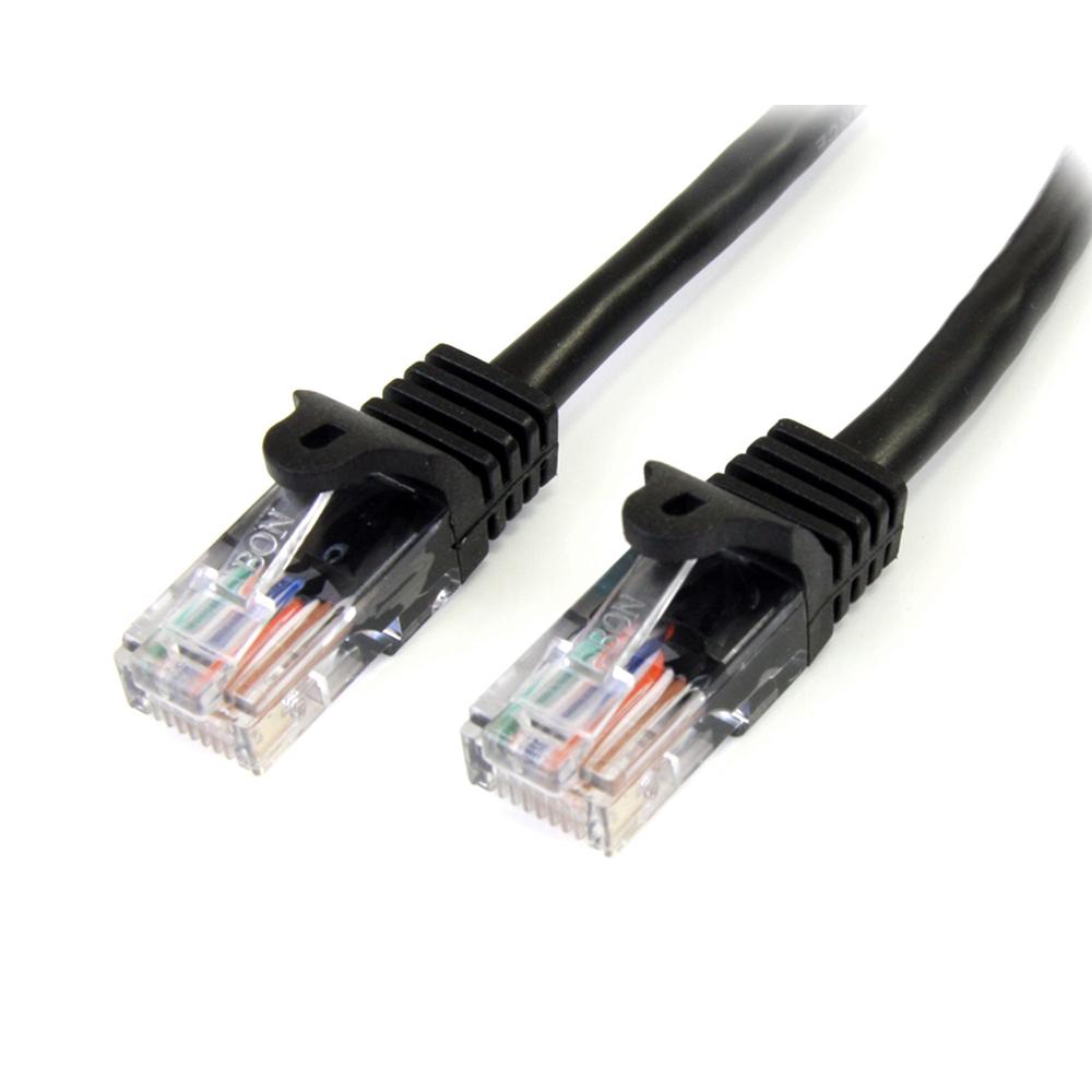 CABLE DE RED STARTECH LATIGUILLO RJ45 U/UTP CAT5E 2M NEGRO