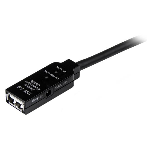 CABLE USB TIPO A STARTECH 20M/ MACHO-HEMBRA/ NEGRO