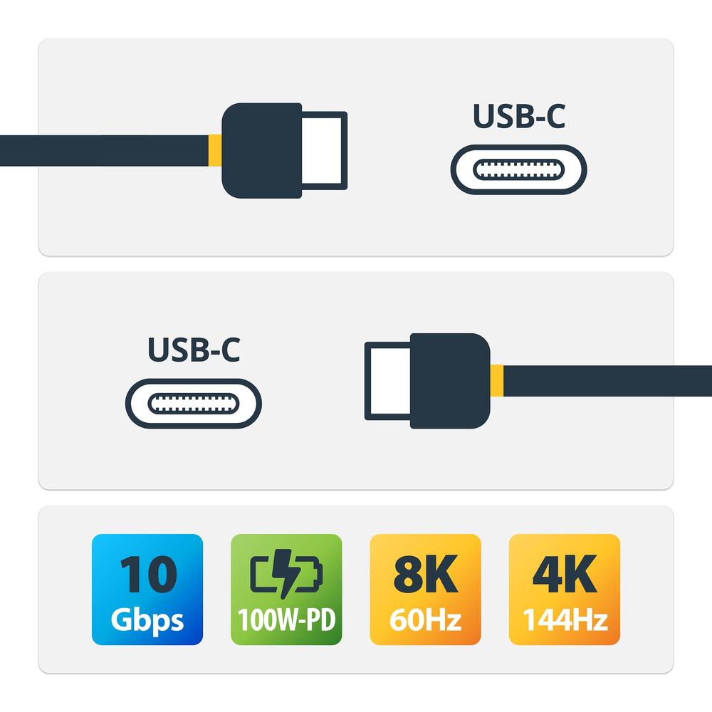 CABLE USB TIPO C STARTECH 1M/ MACHO-MACHO
