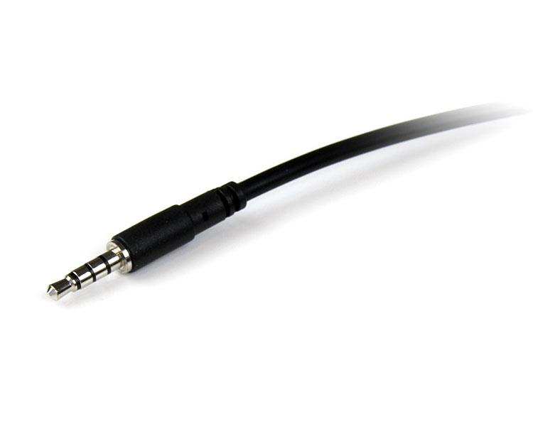 CABLE JACK 3.5MM STARTECH 2M/ MACHO-HEMBRA/ NEGRO