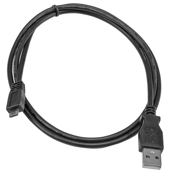 CABLE MICRO USB TIPO B A USB TIPO A STARTECH 2M/ MACHO-MACHO/ NEGRO