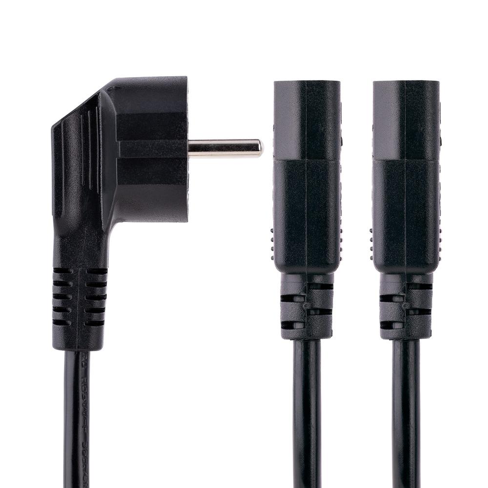 CABLE SCHUKO A 2X C13 STARTECH 2M/ MACHO-HEMBRA/ NEGRO