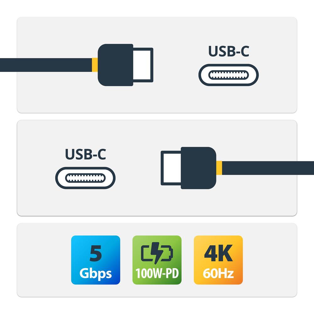 CABLE USB TIPO C STARTECH 2M/ MACHO-MACHO