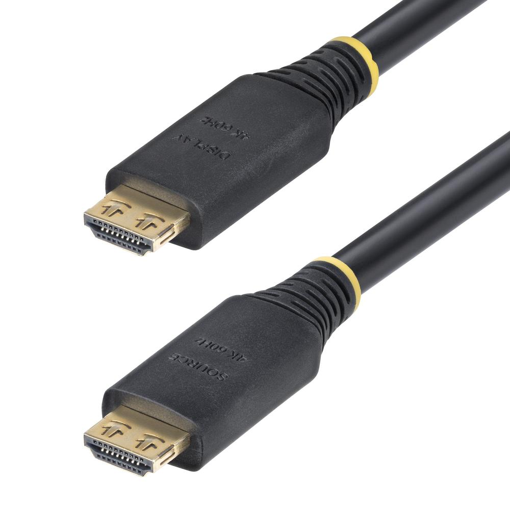 CABLE HDMI 4K CON AGARRE STARTECH 15M/ MACHO-MACHO/ NEGRO
