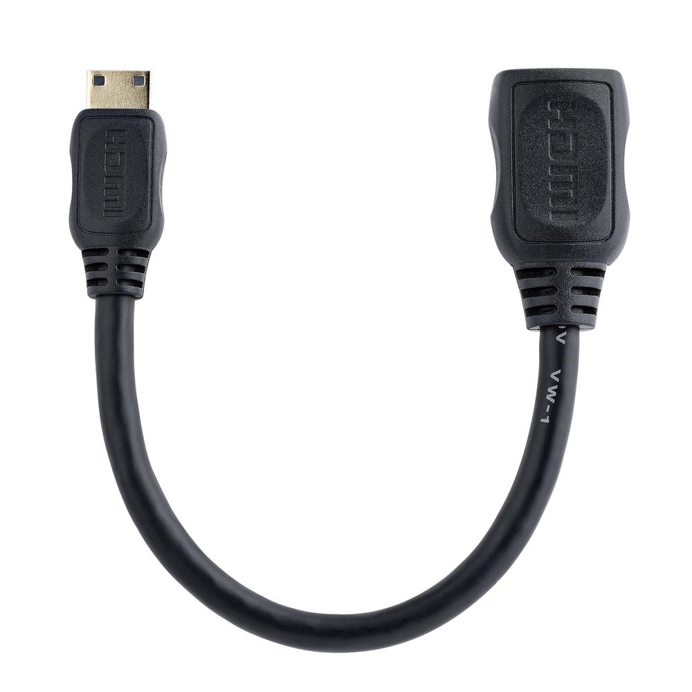 CABLE MINI HDMI A HDMI STARTECH 0.125M/ MACHO-HEMBRA/ NEGRO
