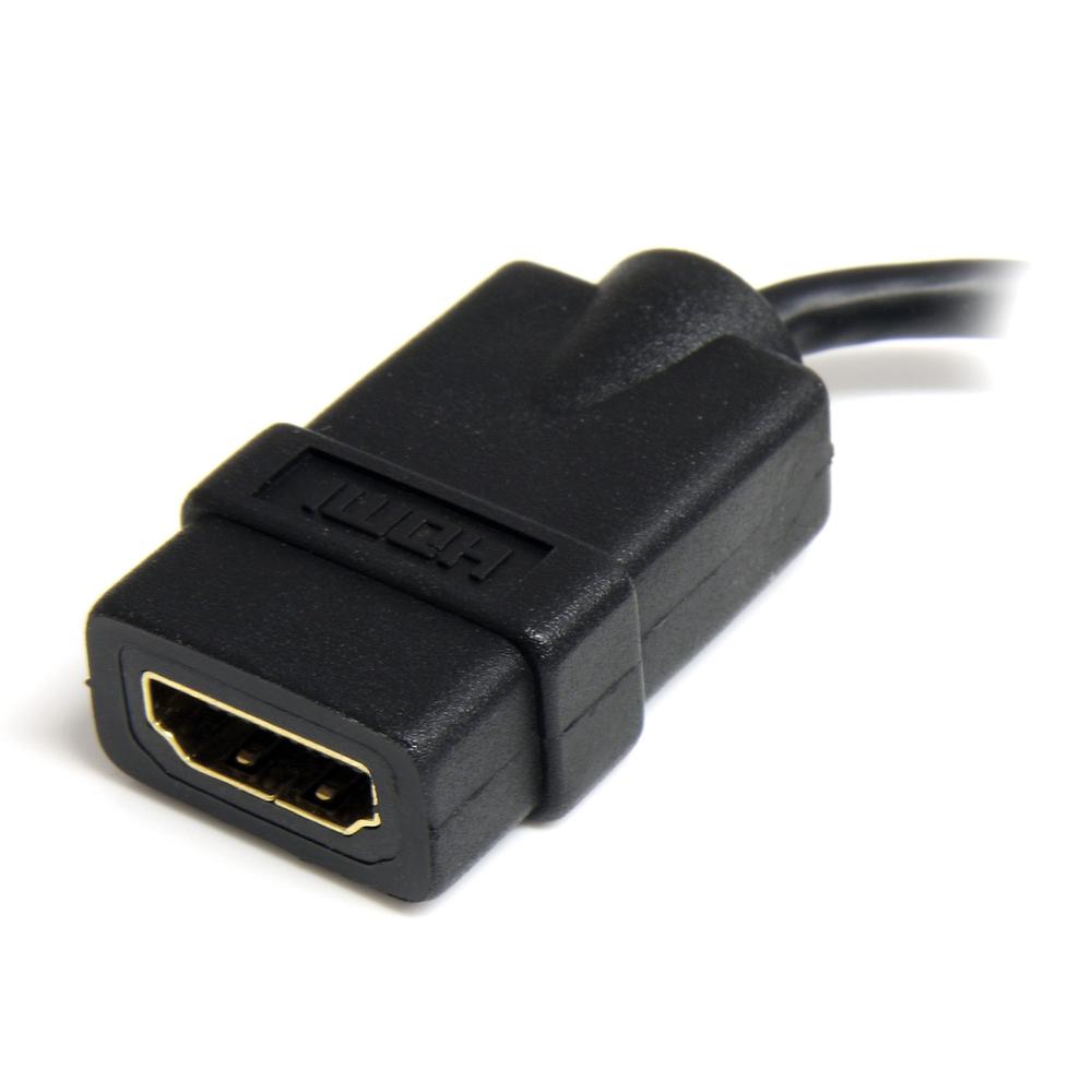 CABLE MICRO HDMI A HDMI STARTECH MACHO-HEMBRA/ NEGRO