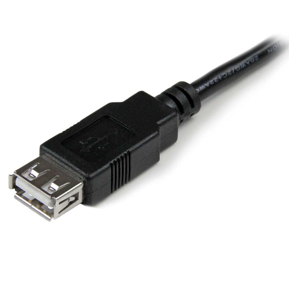 CABLE USB TIPO A STARTECH 0.15M/ MACHO-HEMBRA/ NEGRO