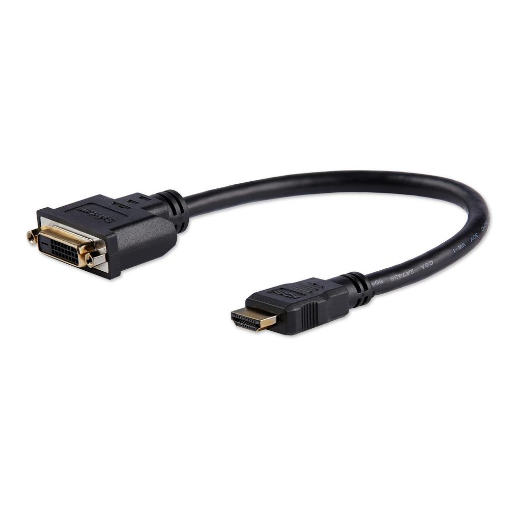 CABLE HDMI A DVI-D STARTECH 0.20M/ MACHO-HEMBRA/ NEGRO