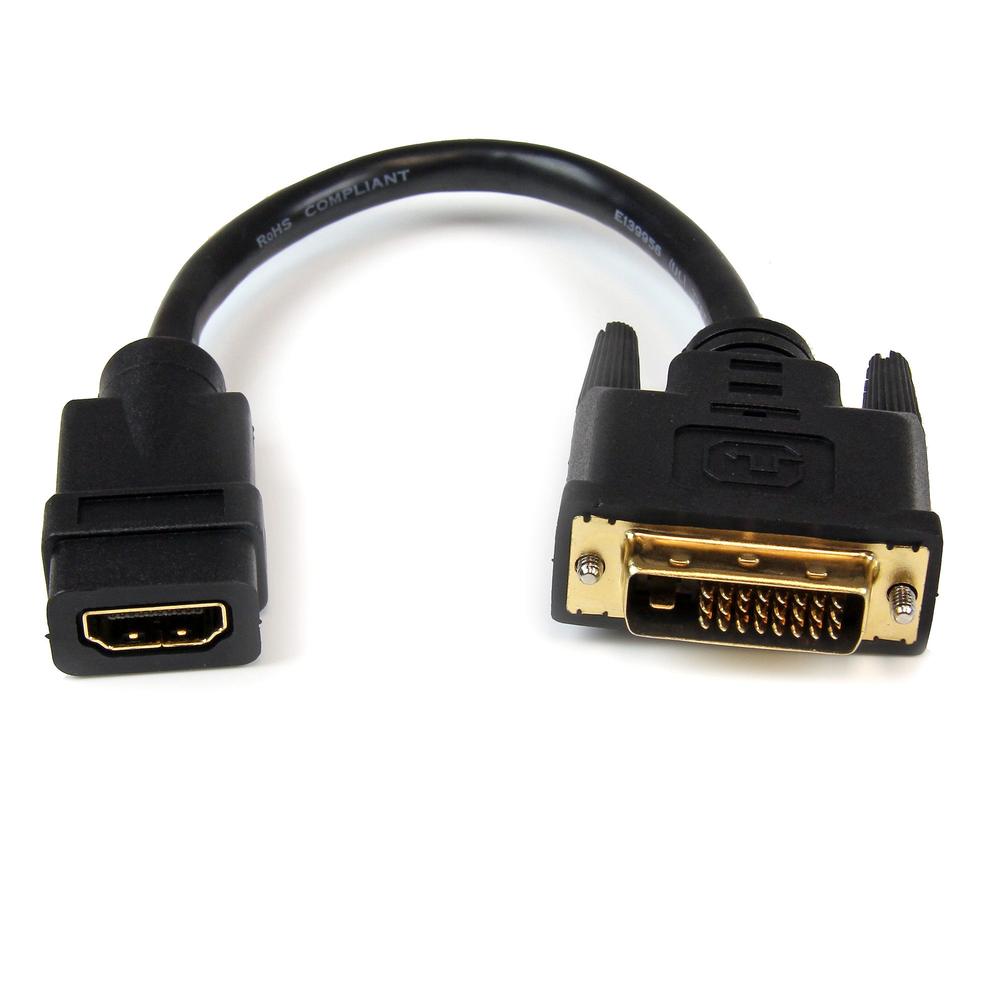 CABLE DVI-D A HDMI STARTECH 0.20M/ MACHO-HEMBRA/ NEGRO