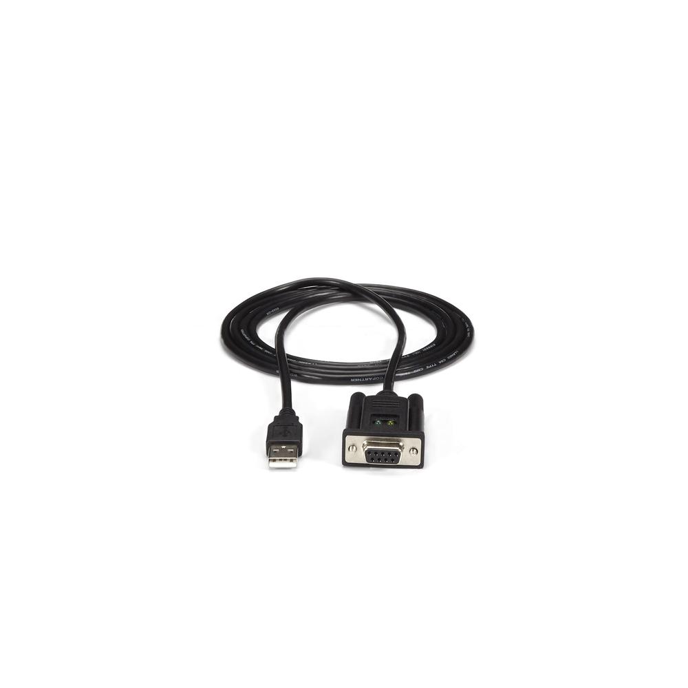CABLE USB TIPO A A RS232 DB9 STARTECH 1.8M/ MACHO-HEMBRA/ NEGRO