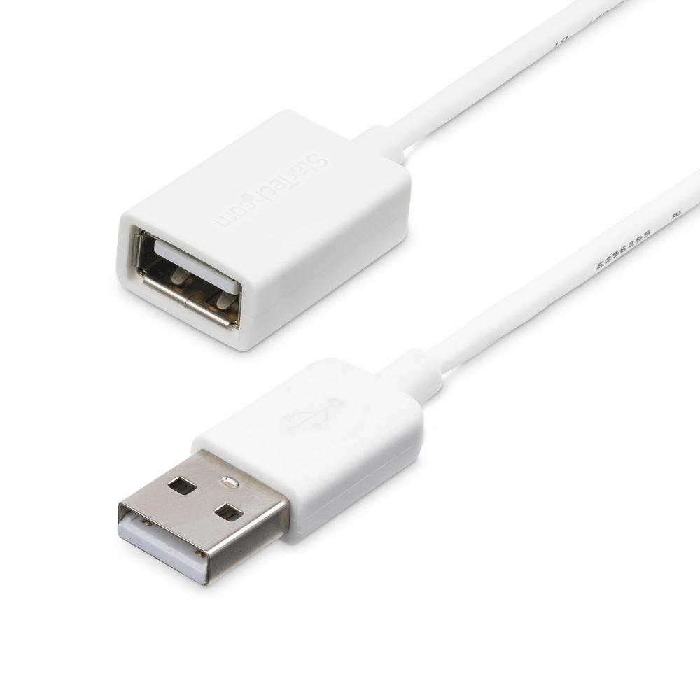 CABLE USB TIPO A STARTECH 3M/ MACHO-HEMBRA/ BLANCO