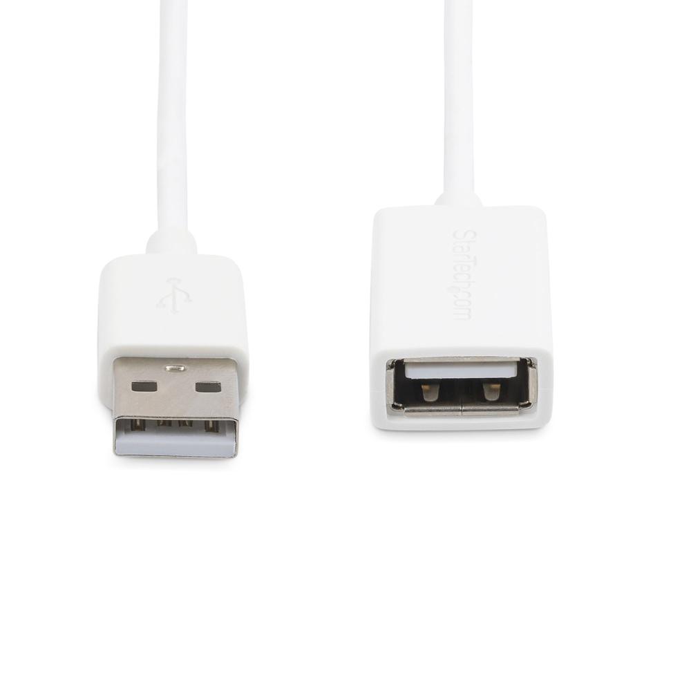 CABLE USB TIPO A STARTECH 1M/ MACHO-HEMBRA/ BLANCO