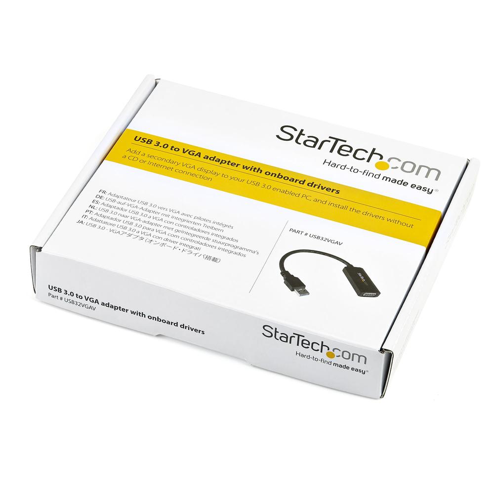 ADAPTADOR USB TIPO A A VGA STARTECH MACHO-HEMBRA/ NEGRO