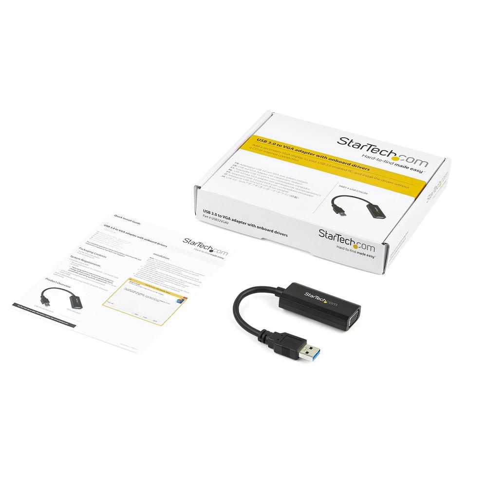 ADAPTADOR USB TIPO A A VGA STARTECH MACHO-HEMBRA/ NEGRO