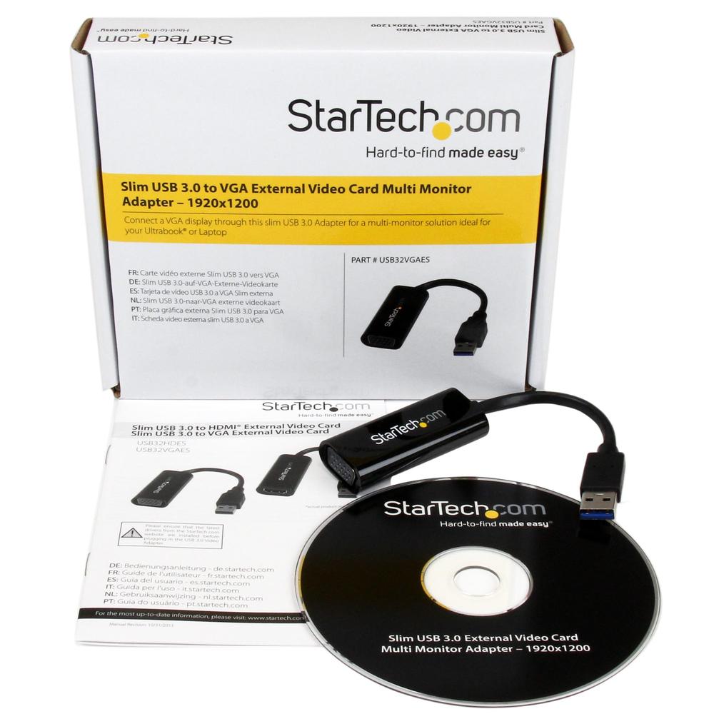ADAPTADOR USB TIPO A A VGA STARTECH MACHO-HEMBRA/ NEGRO