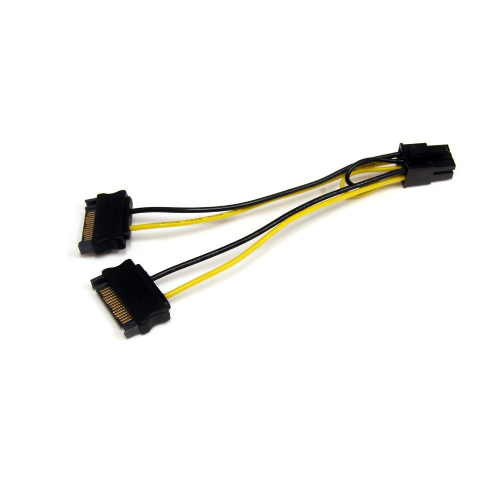 CABLE 2X SATA A PCI EXPRESS 6 PINES STARTECH 0.152M