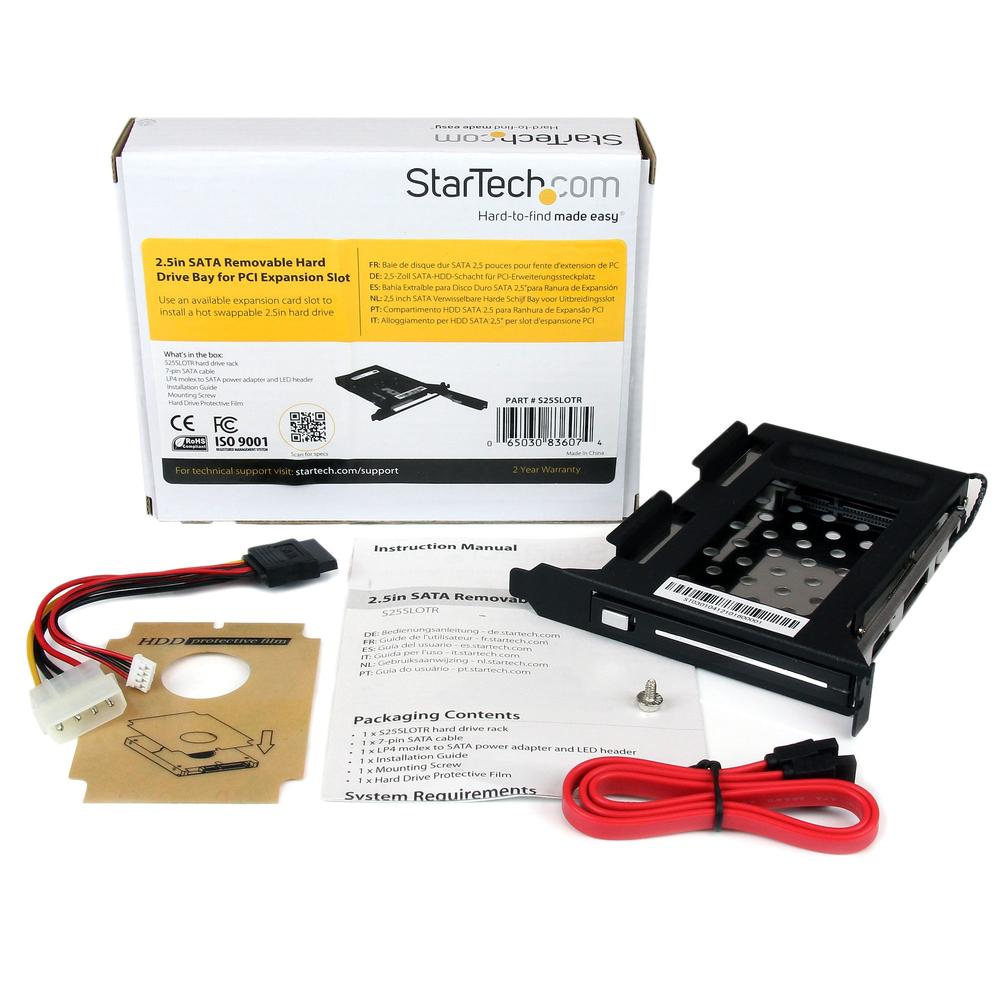 BAHIA EXTRAIBLE PARA DISCO DURO SATA 2.5" STARTECH NEGRO