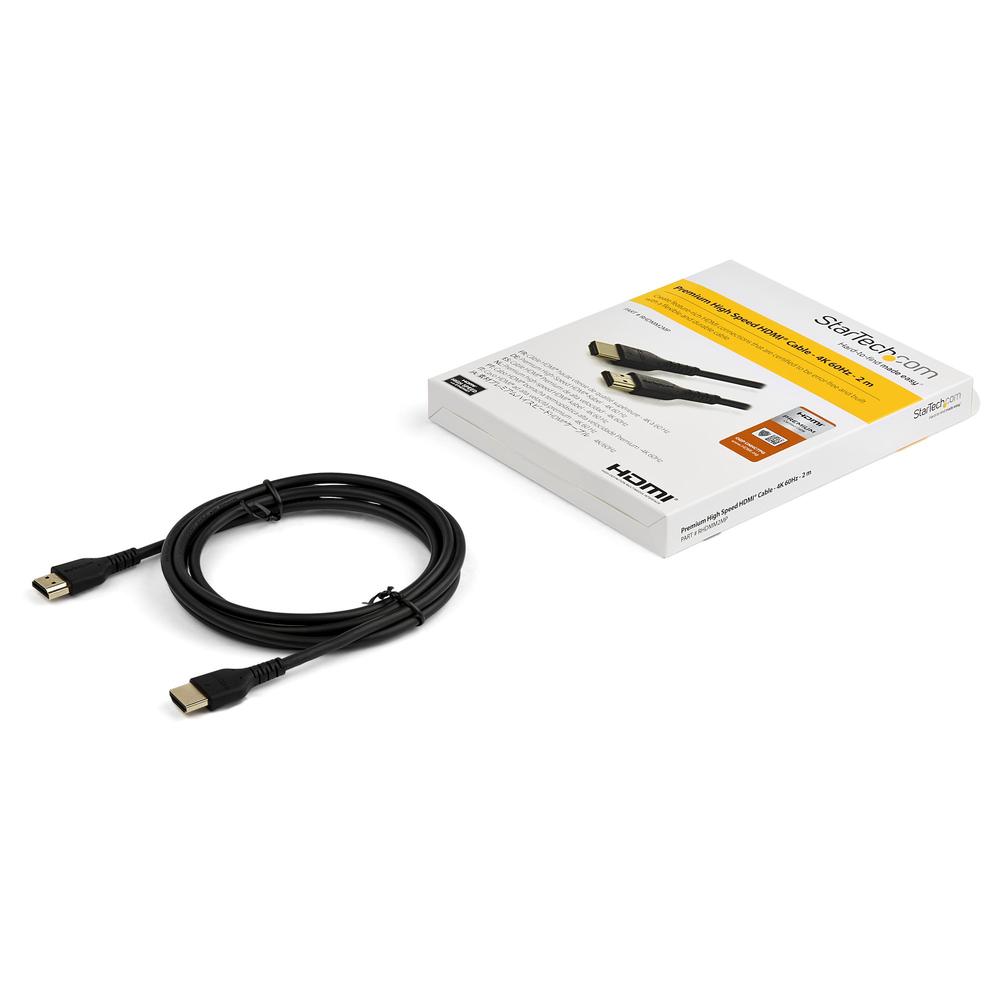 CABLE HDMI 4K STARTECH 2M/ MACHO-MACHO/ NEGRO