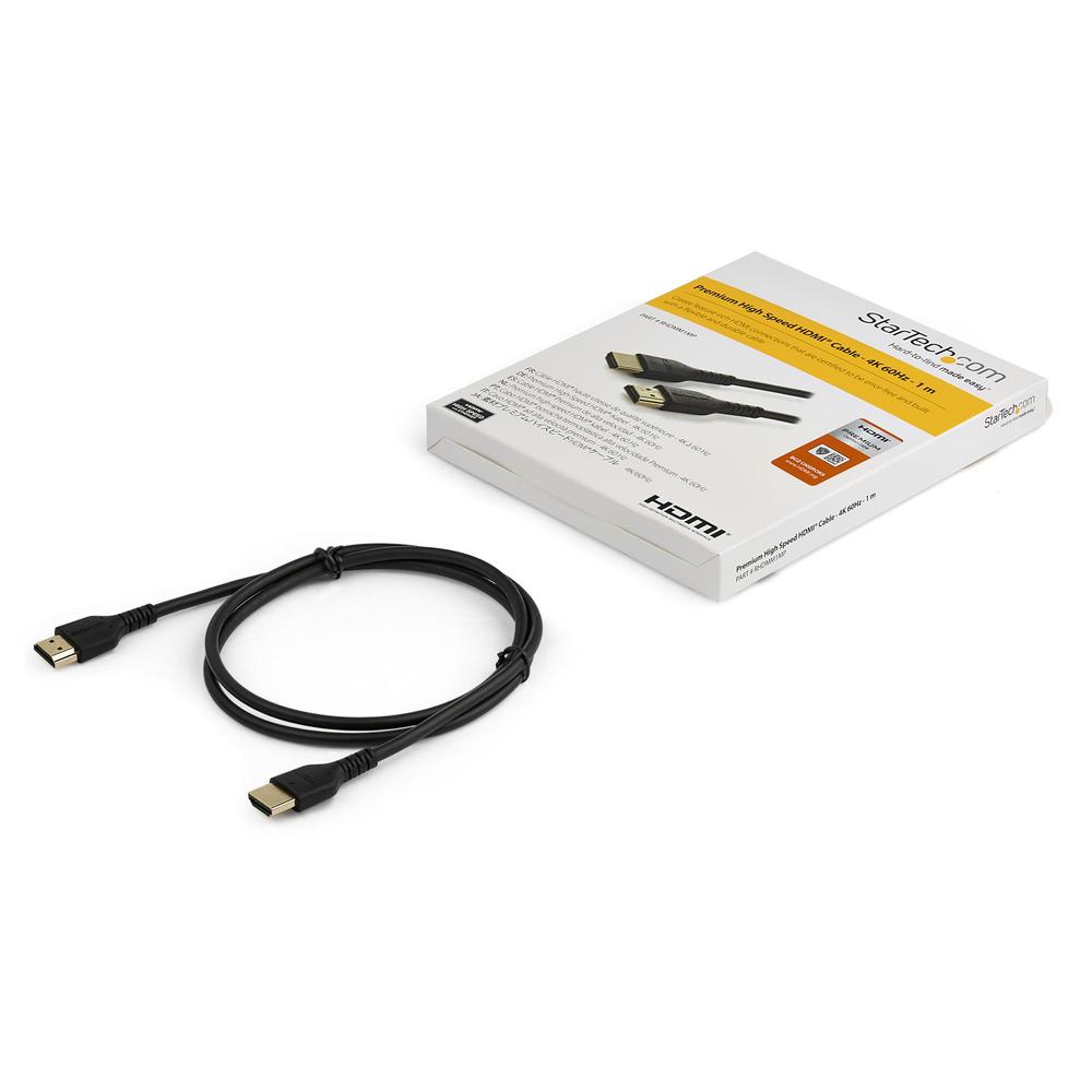 CABLE HDMI 4K STARTECH 1M/ MACHO-MACHO/ NEGRO