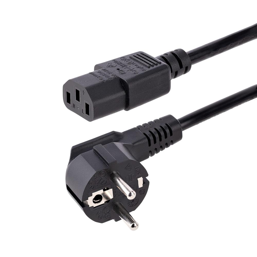 CABLE SCHUKO A C13 STARTECH 2M/ MACHO-HEMBRA/ NEGRO