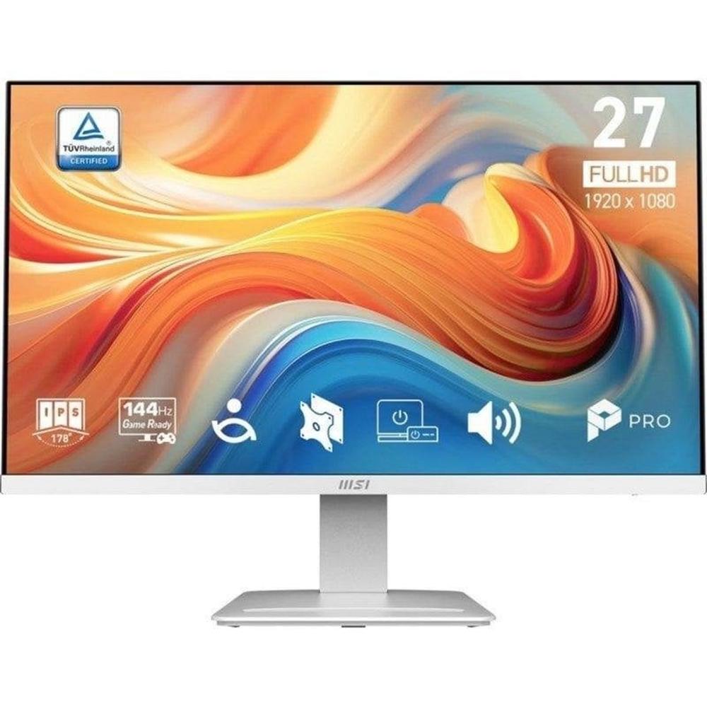 MONITOR LED 27" MSI MP273W E14A IPS/ FHD/ DP/ HDMI/ D-SUB/ 144HZ/ 1MS/ VESA 100X100 BLANCO