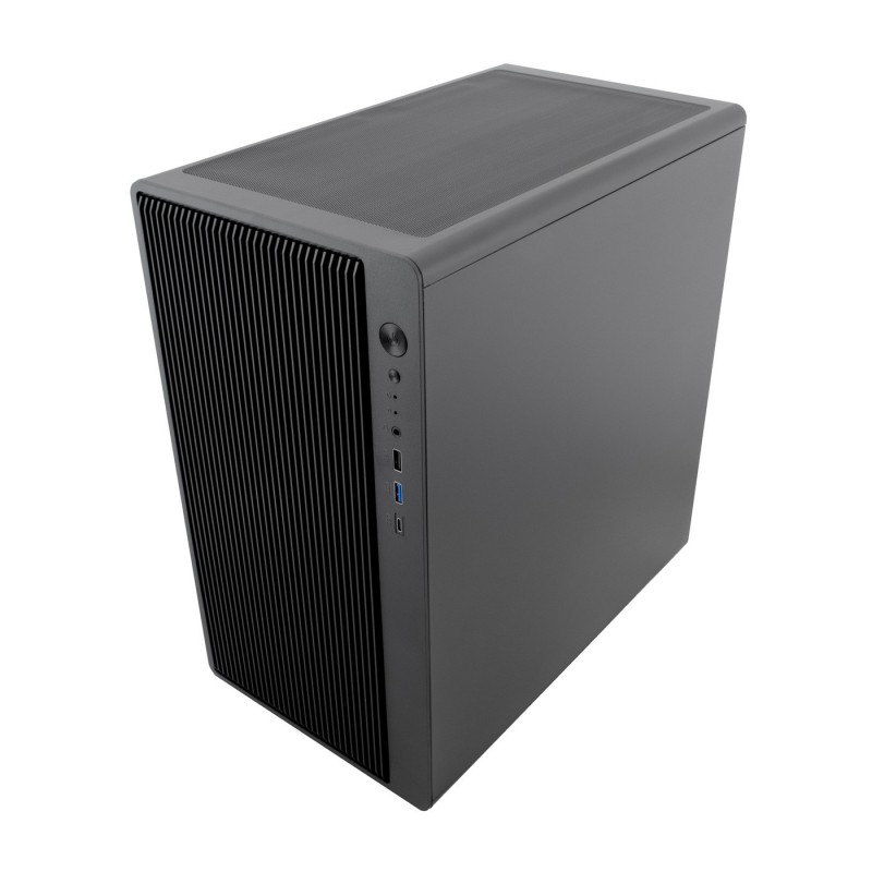CAJA ORDENADOR GAMING COOLBOX GM350 DARKFACE MATX CRISTAL TEMPLADO NEGRA