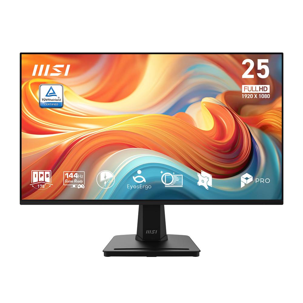 MONITOR LED 24.5" MSI MP251 E14L IPS/ FHD/ DP/ HDMI/ VGA/ 144HZ/ 1MS/ VESA 100X100